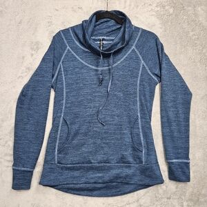 KÜHL Women's Lea Cowl Neck Pullover Sweatshirt Heathered Blue Size Medium